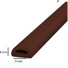 Borracha Veda Fresta Adesivo tipo D 6mmx9mm -6 Metros Comfort Door
