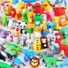 Borrachas de lápis URSKYTOUS, 60 peças, quebra-cabeça 3D de animais para crianças