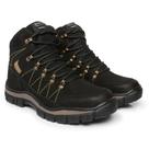Bota Adventure Masculina Couro Cano Médio Sola Tratorada Cadarço Moda Tendência Trilha Motociclista