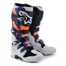 Bota alpinestars tech 7 preto/cinza claro/laranja
