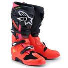 Bota alpinestars tech 7 preto/vermelho fluor/rosa