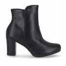 Bota Ankle Boot Piccadilly Salto Alto Grosso 130250 Preto