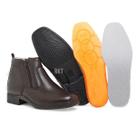 Bota Antistress Botina Palmilha Gel Zíper Couro