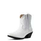 Bota ARIAT Darlin Western Feminina de Couro Branco Tamanho 8B