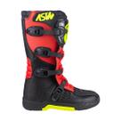 Bota ASW Image Enduro Preto Vermelho Cross Motocross Trilha