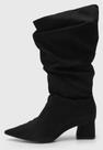 Bota Bebecê Cano Alto De Ziper Lateral Camurça Super Leve e Confortável Fem T3842-045 (66439)