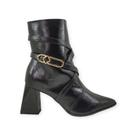 Bota Bebecê Cano Médio Bico Fino Salto Médio Grosso Feminino Adulto Ref. T4338-297