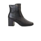 Bota Bebecê Clássica Couro Bico Redondo Salto Médio Conforto - Bota Bebecê Clássica Couro Bico Redondo Salto Médio Conforto -