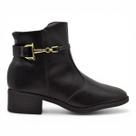 Bota Beira Rio Feminina Cano Curto Salto Quadrado Baixo Conforto -