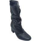 Bota Beira Rio Feminina Cano Franzido Salto 6cm Cor:PretoTamanho:34Gênero:Feminino