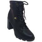 Bota Beira Rio Feminina Coturno com Salto Casual Napa Floather