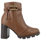 Bota Beira Rio Feminina Coturno Salto Fivela 9074106