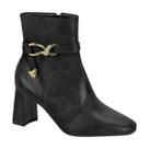 Bota Beira Rio Glam Curve Salto Bloco Preta