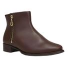 Bota Beira Rio Napa Floather Cano Curto Feminina Café