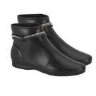 Bota Beira Rio Rasteira Cano Curto Strass