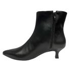 Bota Berti Maria Feminina Salto Fino Preto Couro Bota Berti Maria Feminina Salto Fino Preto Couro