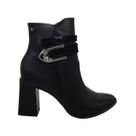 Bota Bico Fino Cano Curto Salto Alto Grosso Conforto Mississipi Mc871