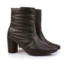 Bota bico fino salto fashion confortável com Bordado OLZZY