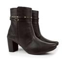 Bota bico fino salto fashion confortável com fivela OLZZY