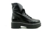 Bota Boot Coturno Com Cadarço Tchocco Em Couro Confy Terracota Cano Alto Solado Falt Fashion Confort Feminino Adulto Ref 78302