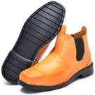 Bota Botina Casual Chelsea Lisa Couro Reforçada Bota Botina Casual Chelsea Lisa Couro Reforçada