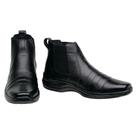 Bota Botina Chelsea Couro Masculina Conforto Casual
