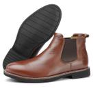 Bota Botina Chelsea Masculina de Couro Cano Curto Pinhão 104