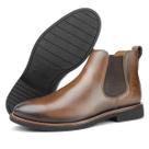 Bota Botina Chelsea Masculina de Couro Cano Curto Whisky 103