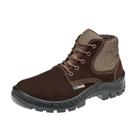 Bota Botina Coturno Marrom Nobuck Com Cadarço 50B26CB
