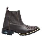Bota Botina Country Feminina em Couro Cano Curto Bordada