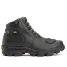 Bota Botina Couro Legítimo Preta Motoqueiro Masculino Adventure