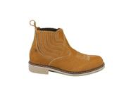 Bota Botina em Couro Nobuk Castor Blum