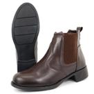 Bota Botina Feminina Cano Baixo Café Bota Botina Feminina Cano Baixo Café
