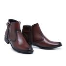 Bota Botina Feminina Coturno Cana Curto Couro Country Confortavel Macia Moderna