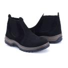 Bota Botina Masculina Camurça Ecológica Sola de Borracha Trabalho Rodeio Country