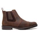Bota Botina Masculina Chelsea em Couro Café Bravatto