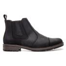 Bota Botina Masculina Chelsea em Couro Preto Bravatto