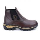 Bota Botina Masculina Couro Latego Legítimo Sola de borracha Trabalho Palmilha em Gel