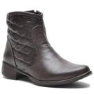 Bota Botina Metalacê Feminina Cano Curto Couro