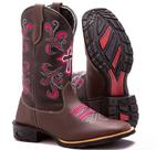 Bota Botina Texana Country Cruz Floral Bota Botina Texana Country Cruz Floral