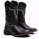 Bota Botina Texana Country Desenhada Masculina