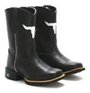 Bota Botina Texana Infantil Masculina Feminina Cara de Boi Em Couro 24 ao 35