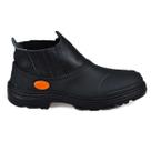 Bota Botina Trabalho Reforçada Calce Fácil Masculina em Couro