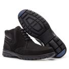 Bota Botinha Comfort Gel Masculino Texas Gold de Couro Preto