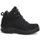 Bota Botinha Feminina Segurança Nobuck Preto Palmilha Gel Coturno Adventure Com CA Free Jump 1903N