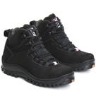 Bota Botinha Feminina Segurança Nobuck Preto Palmilha Gel Coturno Adventure Free Jump 1903N