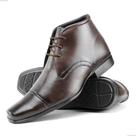 Bota botinha Social Masculino Cano Médio Super Confortável e Estiloso De Amarrar, sintético especial