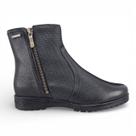 Bota Bottero 369206 Couro Burnish com Zíper Lateral Salto Baixo Detalhe Perfurado