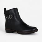 Bota Bottero Cano Baixo Couro Preto