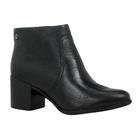 Bota Bottero Cano Baixo Salto Bloco Couro Feminina
